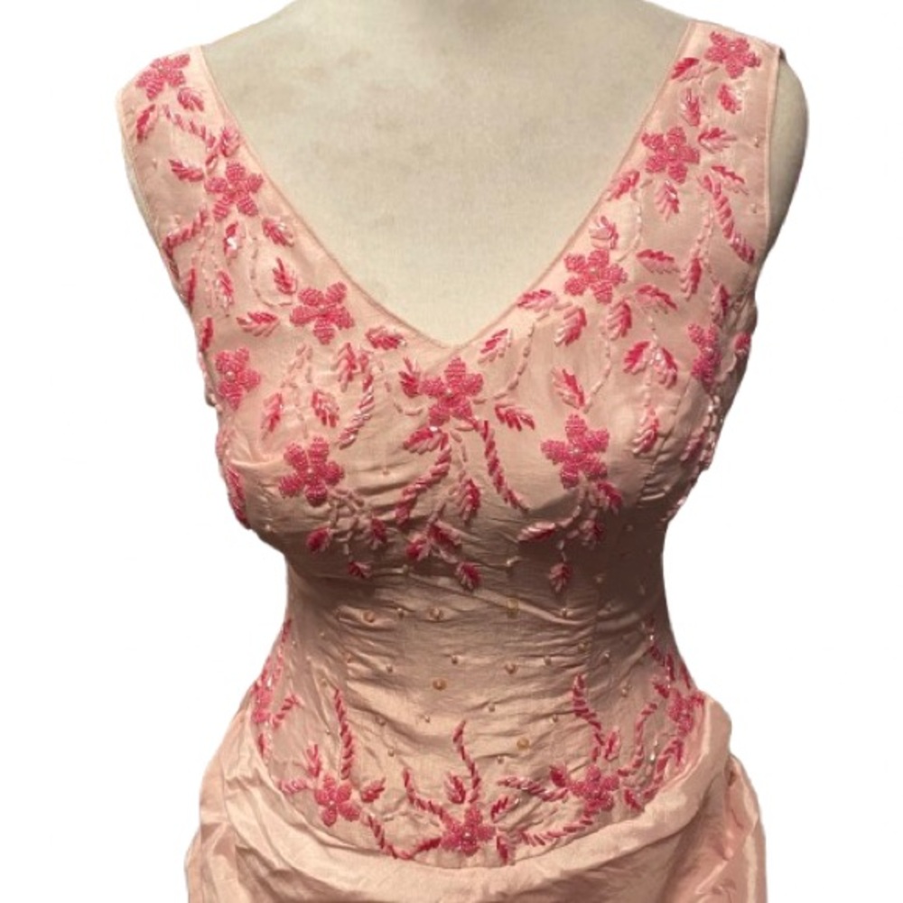 Vintage whimsical pink prom dress